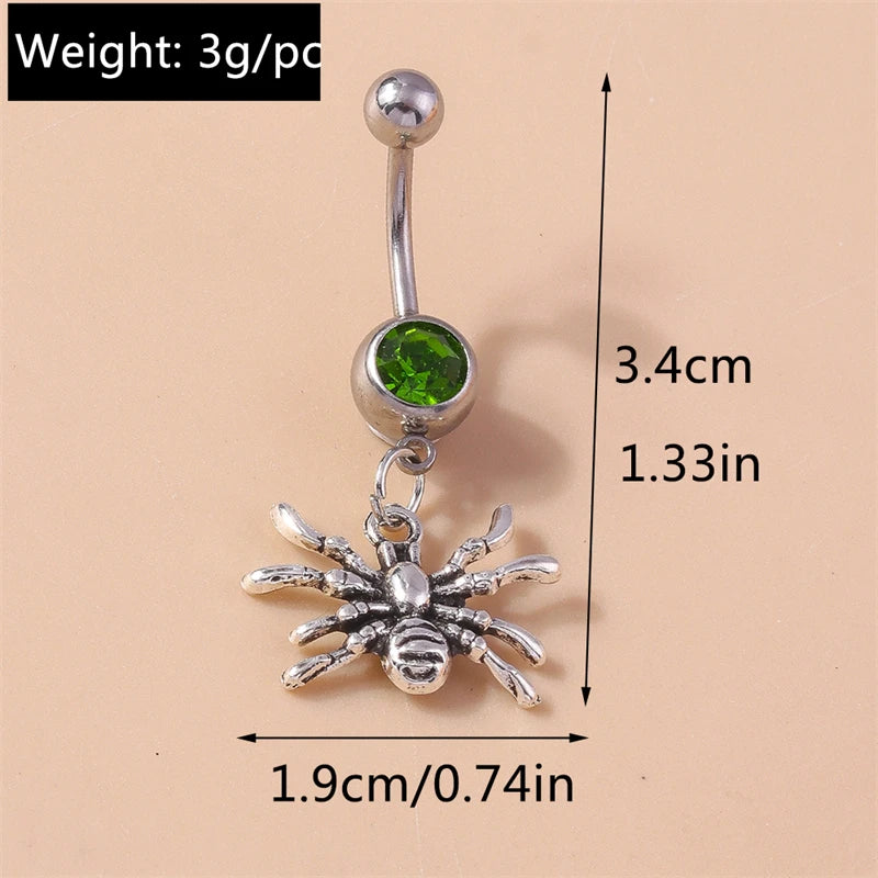 Fashion Fruit Cherry Belly Button Rings Sexy Navel Rings Belly Piercing Body Jewelry for Women Girl Party Holiday Jewelry Gifts