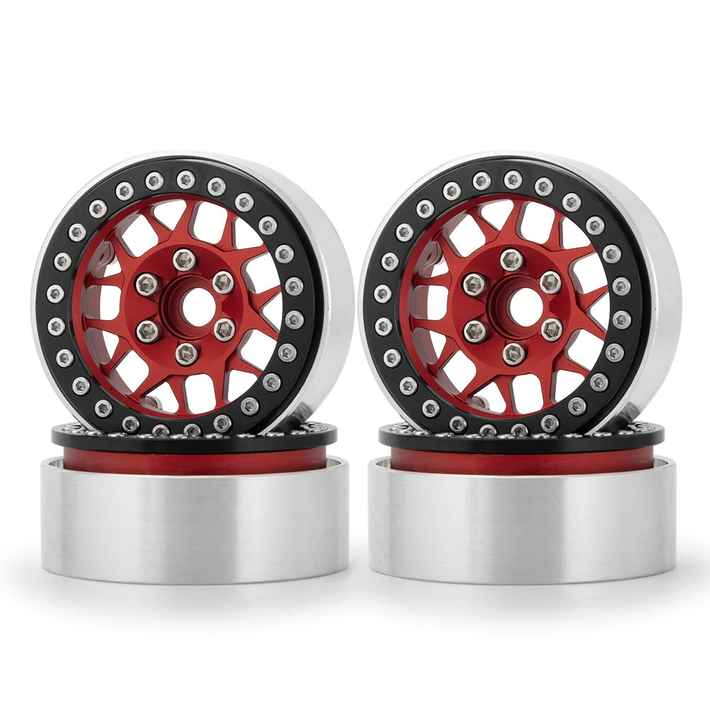 AXSPEED 4Pcs Metal 1.9"/2.2inch Beadlock Wheel Rims 25/35mm for Axial SCX10 Wraith TRX-4 D90 1/10 RC Crawler Car Upgrade Parts
