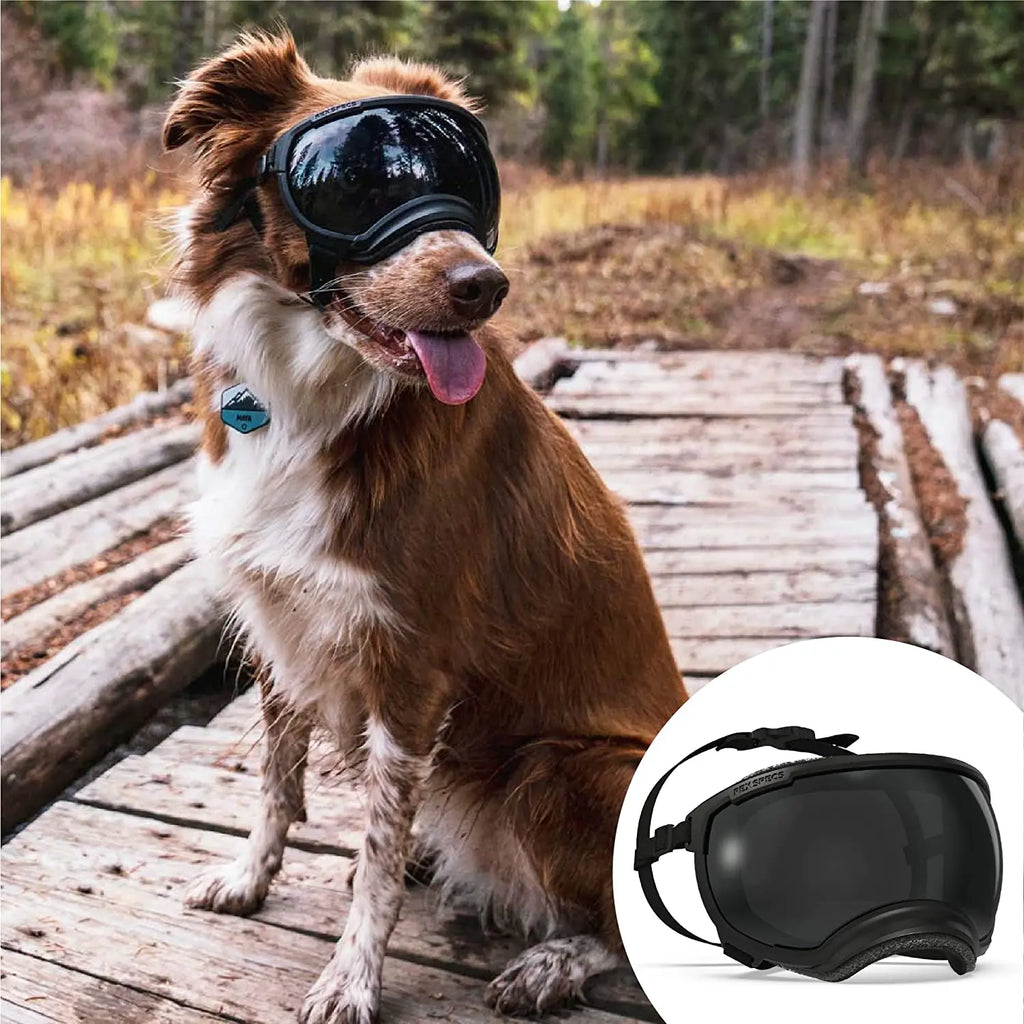 ATUBAN Dog Goggles Anti UV Strong Impact Resistance Adjustable Elastic Puppy Large Breed Dog Goggles Breathable Pet Sunglasses