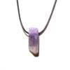 Men Vintage Rectangle Obsidian Pendent Necklace Natural Tiger Eye Labradorite Gem Leather Rope Braid Necklace Healing Jewelry
