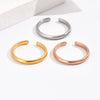 3PCS Toe Rings for Women Adjustable Stainless Steel Simple Stars Moon Smooth Ring Summer Beach Finger Foot Ring Gift Jewelry