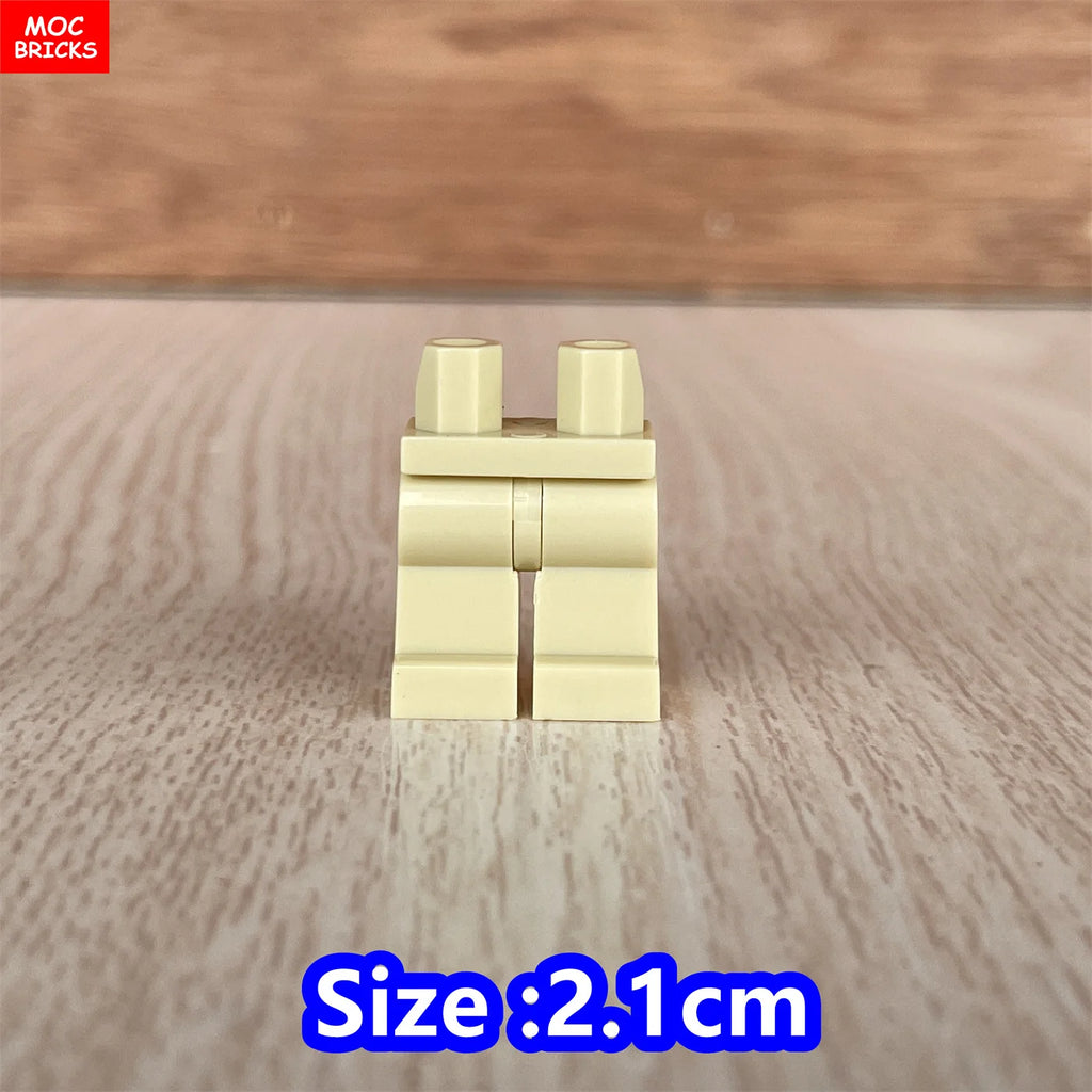 8pcs/lot MOC Bricks Blank Pants legs Body Wear Figure Accessory Assembled Building Blocks Toy Kids Plastic Dolls