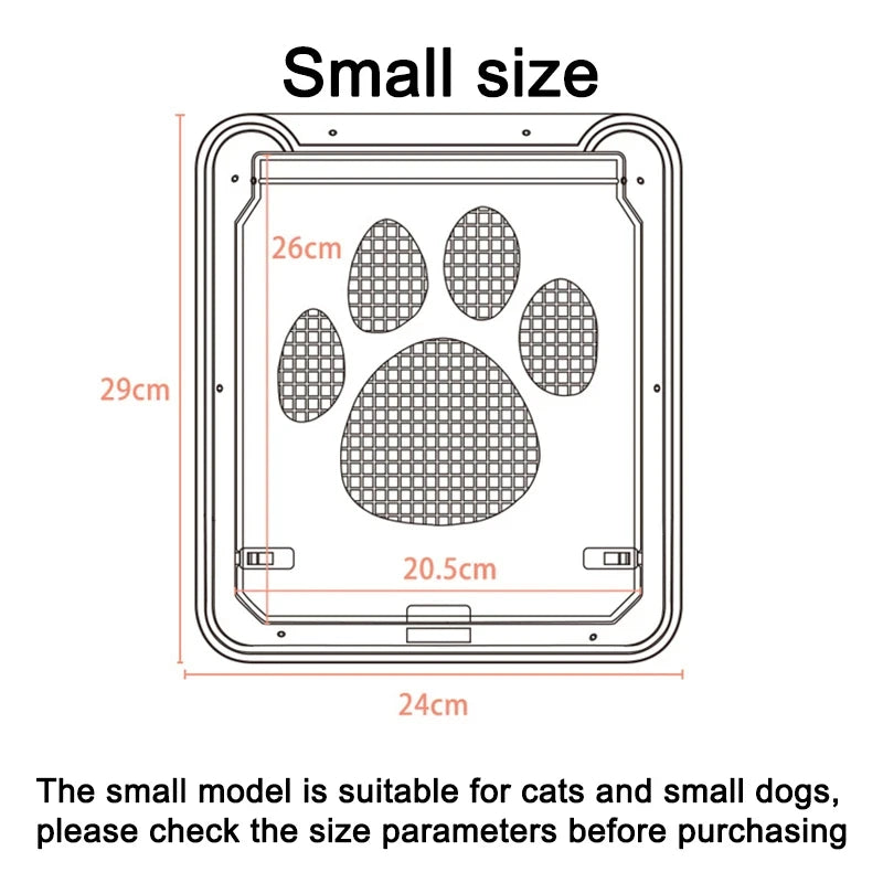 Large Small Dog and Cat Screen Door, Lockable Self-Closing Function, Sturdy Pet Door Easy Safe Freely Enter House Outdoor Window
