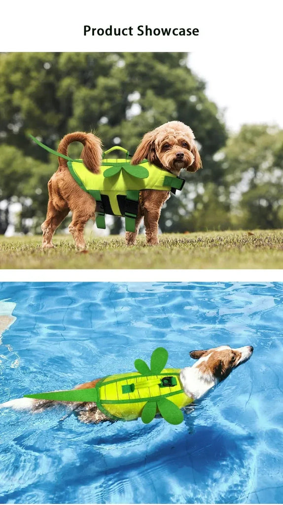Summer Pet Dog Life Jacket Vest Clothes Life Vest Collar Harness Pet Dog Swimming Summer Swimwear Clothes Little Bee Pet Clothes