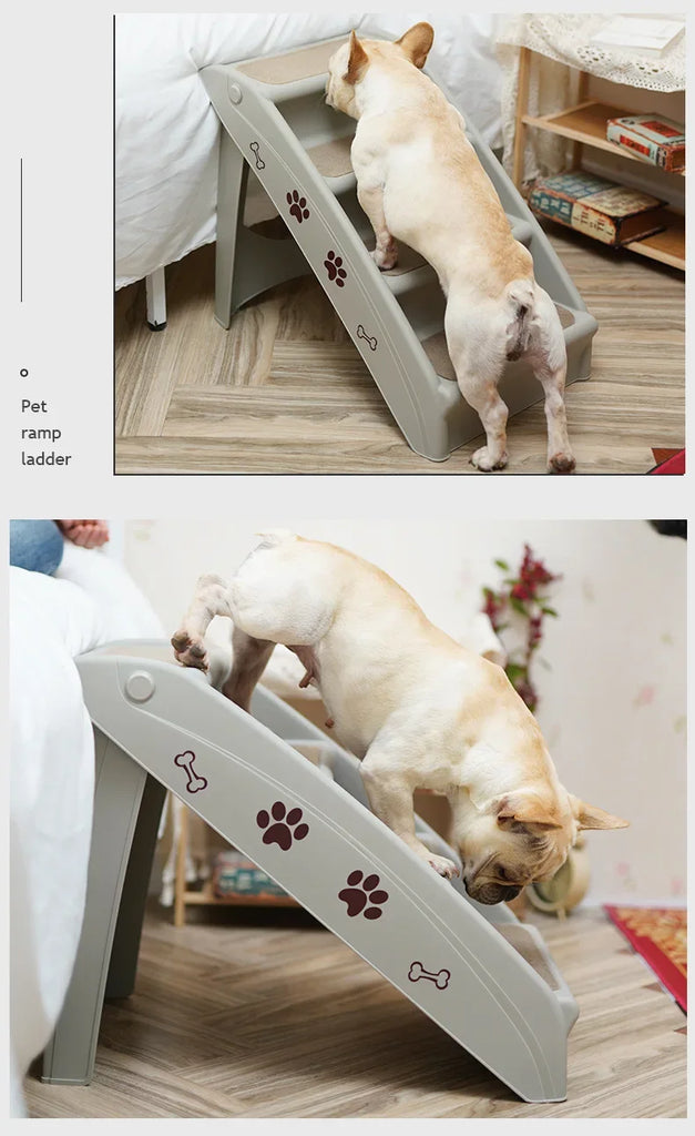 Folding Pet Stairs for Small and Medium Dogs Non-Slip Climbing Steps Easy Access Ramp for Pets Safe and Convenient Indoor