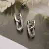 Retro Double Loop Drop Earrings – Gold Geometric Round Hoop Earrings for Women & Girls