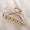 Gold Hollow Geometric Hair Claw – Metal Hairpin & Clip for Women