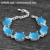 Vintage Oval Natural Jades Quartz Bracelet For Women Prong Natural Stone Amethysts Tiger Eye Lapis Lazuli Bracelets