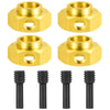 AXSPEED 4PCS Brass 12MM Wheel Hex Drive Adapter Extended 5/8/9/10/11/12/15/20mm for 1/10 RC Crawler Car TRX4 TRX6 Parts