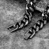New Men's Vintage Grey Bracelet Stainless Steel Curb Cuban Link Chain Hiphop Trendy Handmade Jewelry For Brother Boyfriends Gift
