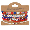 USA Independence Day Bracelet American Flag Theme Jewelry for Men Women Celebratory Wristband Fashion Accessory