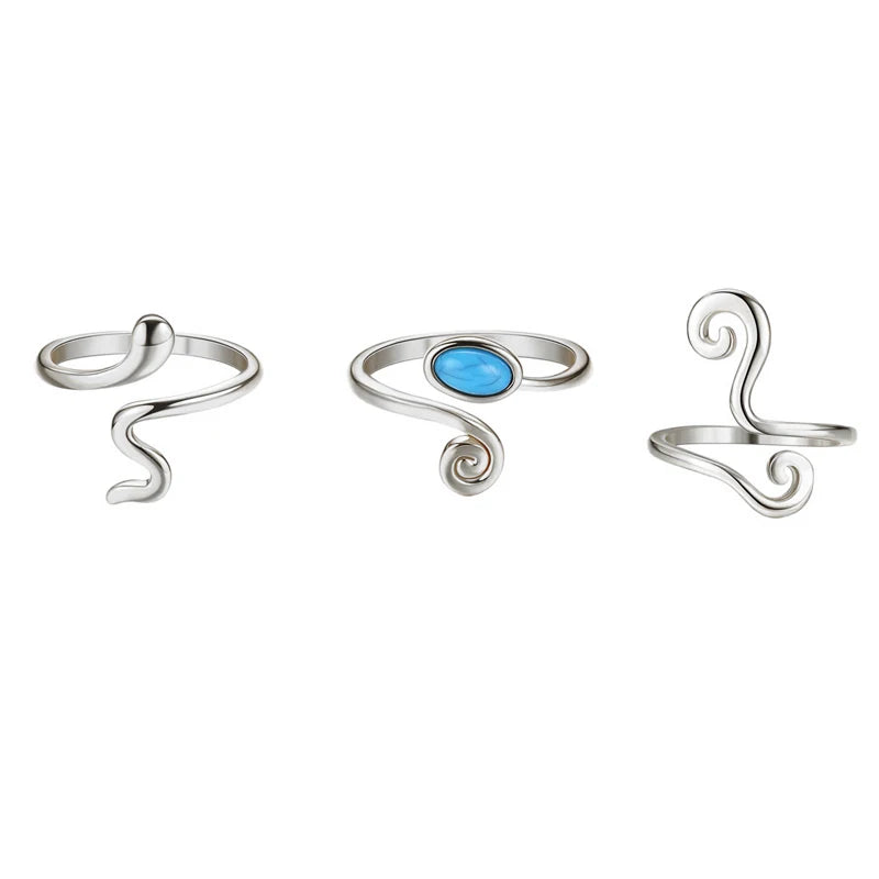 3Pcs Adjustable Toe Rings for Women Open African Toe Rings Summer Beach Foot Jewelry