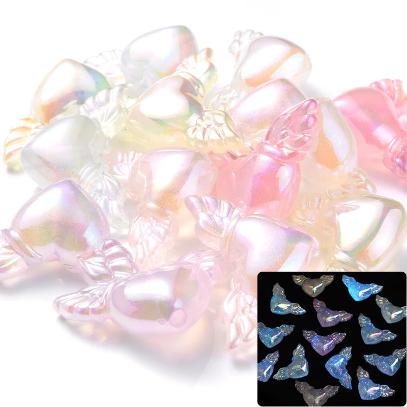 30Pcs Luminous Acrylic Beads 15mm Pentagram Loose Beads For Glow In The Dark Jewelry Making DIY Bracelet Necklace Earring