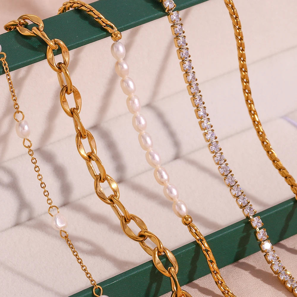 Blingbing Trendy 3mm 3A Zircon Cubic Zirconia Tennis Chain Anklets Leg Bracelets For Woman Stainless Steel Bracelet On the Leg