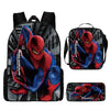 3pcs/set Spider Man Students Backpack Pencil Case Messenger Bag Wear-resistant Lightening Breathable Waterproof Schoolbag