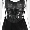 Articat Elegant Spaghetti Strap Satin Split Maxi Dress Women Sexy Backless Bodycon Party Evening Dress Summer Holiday Beachwear