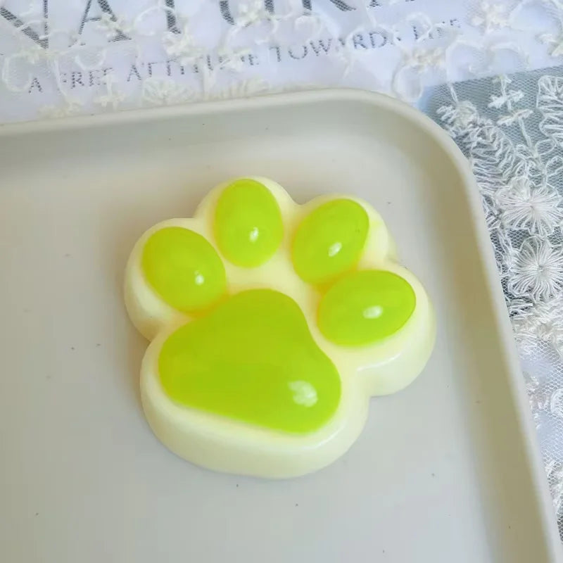 New Mini Kawaii Plush Cat Paw Mochi Taba Squishy Silicone Cute Pink Cat Foot Small Cat Paw Fidget Toy