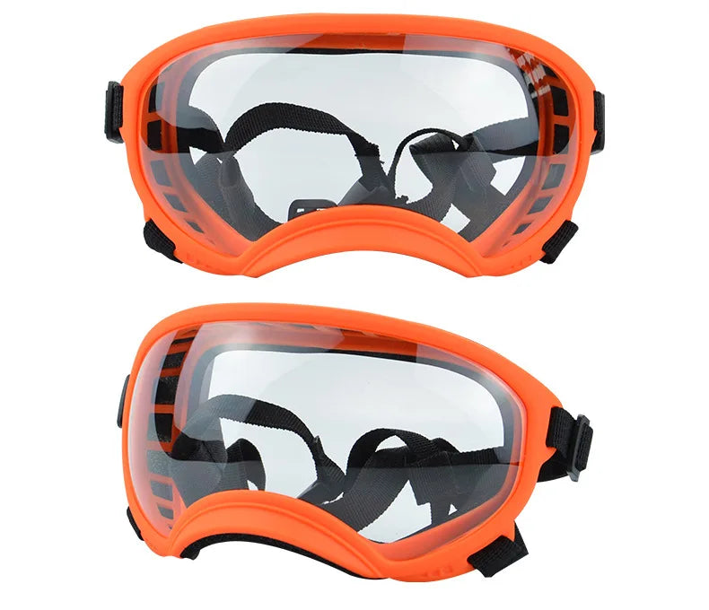 ATUBAN Dog Goggles Anti UV Strong Impact Resistance Adjustable Elastic Puppy Large Breed Dog Goggles Breathable Pet Sunglasses