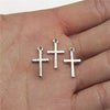 20pcs Charms Hollow Lovely Cross Antique Bronze Silver Color Pendants DIY Crafts Making Findings Handmade Tibetan Jewelry