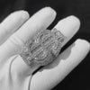 Personalized Custom Hip Hop Full Diamond $Sign Ring Bling Iced Out Money Big USD 18k Gold Plated Ring For Women Men
