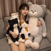 Japanese Soft Cat Doll Plush Toy Sleeping Pillow Cushion Birthday Gift Girl Accompany Little Black Kitten Home Decoration