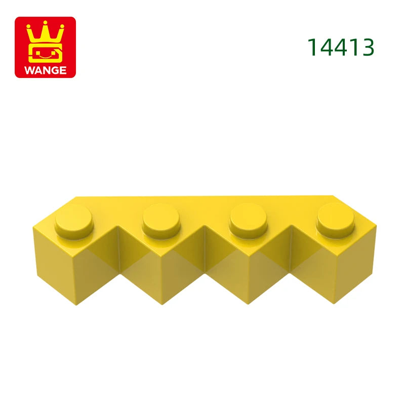 47Pcs/Lot 14413 4x4 Wedge Facet Building Blocks Moc House Accessories Compatible with Brick Construction Children Toys Gift Box