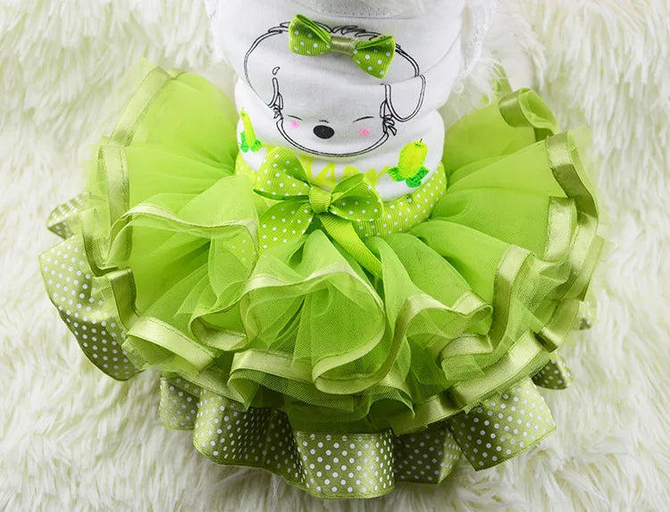 Cute Dog Clothes for Small Dogs Wedding Dress Skirt Summer Luxury Princess Pet Clothes Fruit Design 11AY22QS2