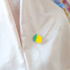35mm Cute Pear Brooch (Safty Pin) Laser cut Acrylic Jewelry For Baby Girl Gift