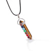 Men Vintage Rectangle Obsidian Pendent Necklace Natural Tiger Eye Labradorite Gem Leather Rope Braid Necklace Healing Jewelry