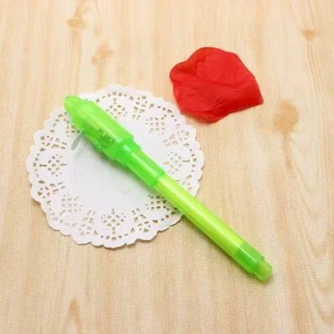 4pcs/lot Drawing Invisible Ink Pen Luminous Light Pen Magic Purple 2 In 1 UV Black Light Combo Learning Education Toys For Child