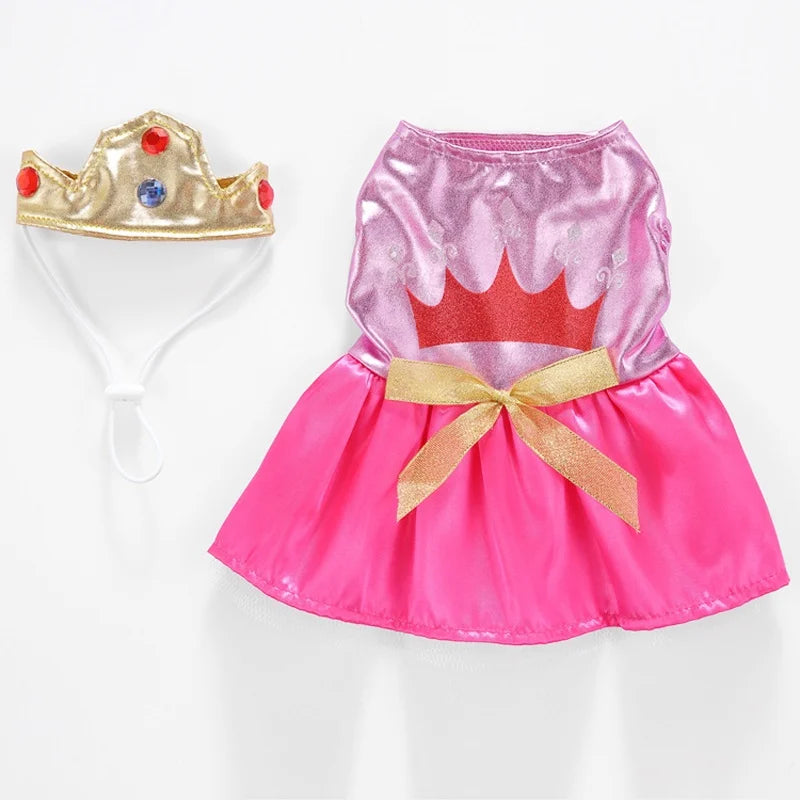 Dog Dress Puppy Luxury Skirt Summer Pet Princess Clothes Sweet Dog Clothes for Small Dogs Pet Floral Dog Skirt Fancy Cat Dress