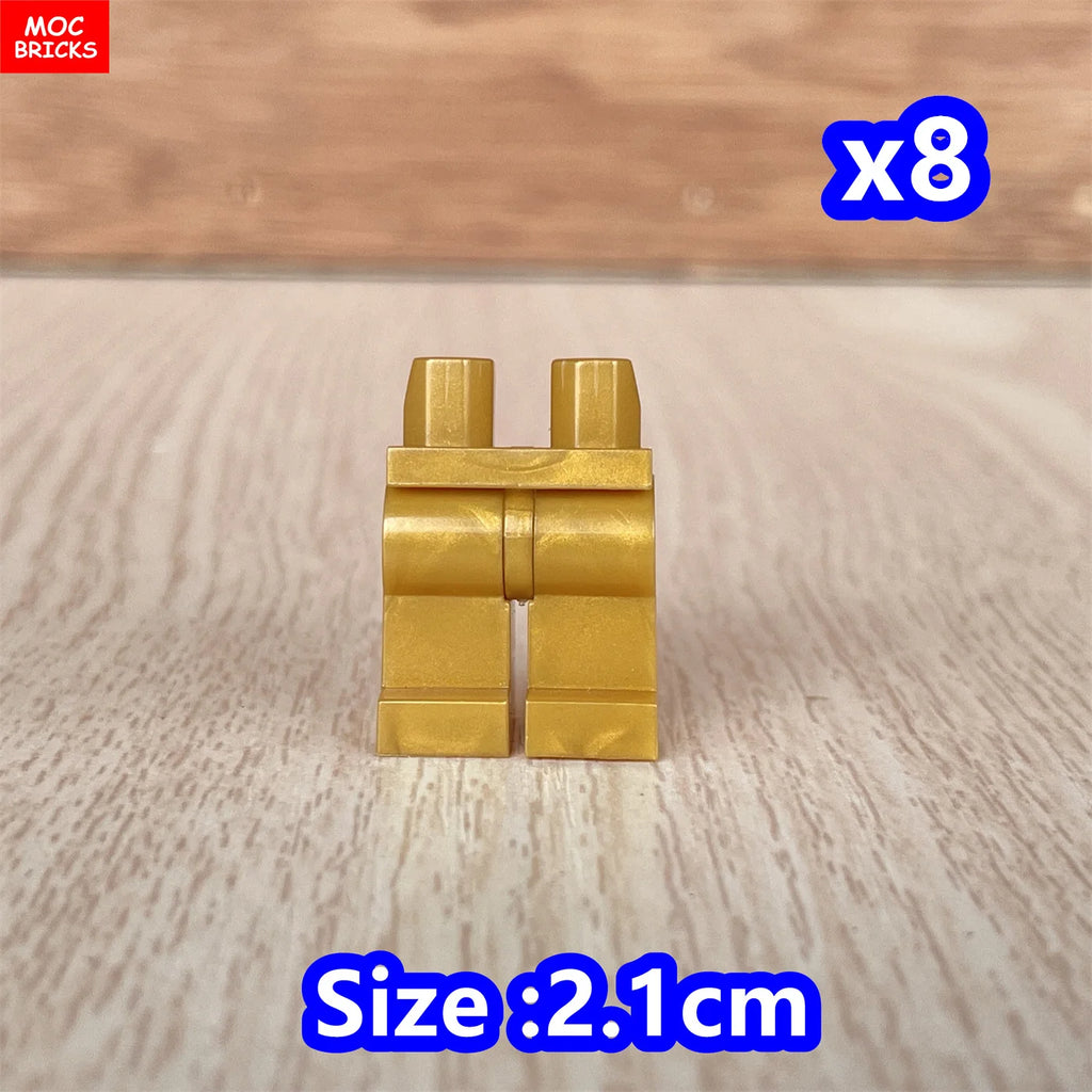 8pcs/lot MOC Bricks Blank Pants legs Body Wear Figure Accessory Assembled Building Blocks Toy Kids Plastic Dolls