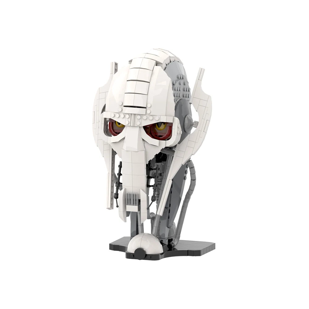 Gobricks MOC Space War General Grievous Helmet Building Blocks Model Battle Helmet Collection Bricks Assembly Toys Kids DIY Gift