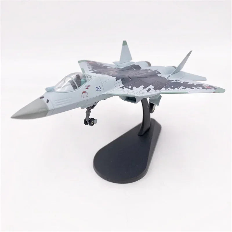 1/100 Scale Diecast Metal Alloy Airplane Model Russian SU57 Aircraft Model Su-57 Plane Model Toy Adult boys Souvenir