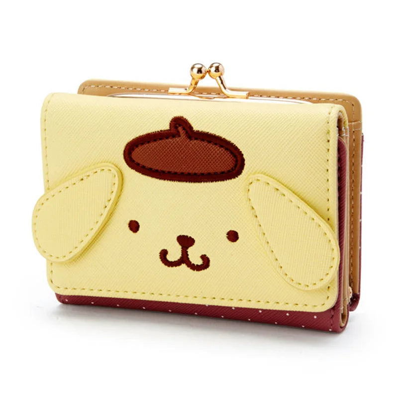 MINISO Kawaii Hello Kitty Wallet Keychains Sanrio Pochacco My Melody ACGN Cards Bag Kuromi Coin Anime Bag