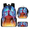 3pcs/set Spider Man Students Backpack Pencil Case Messenger Bag Wear-resistant Lightening Breathable Waterproof Schoolbag