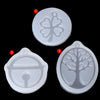 DIY Clover Bell Tree Earrings Silicone Epoxy Mold DIY Keychain Pendant Jewelry Crafting Mould for Valentine Love Gift