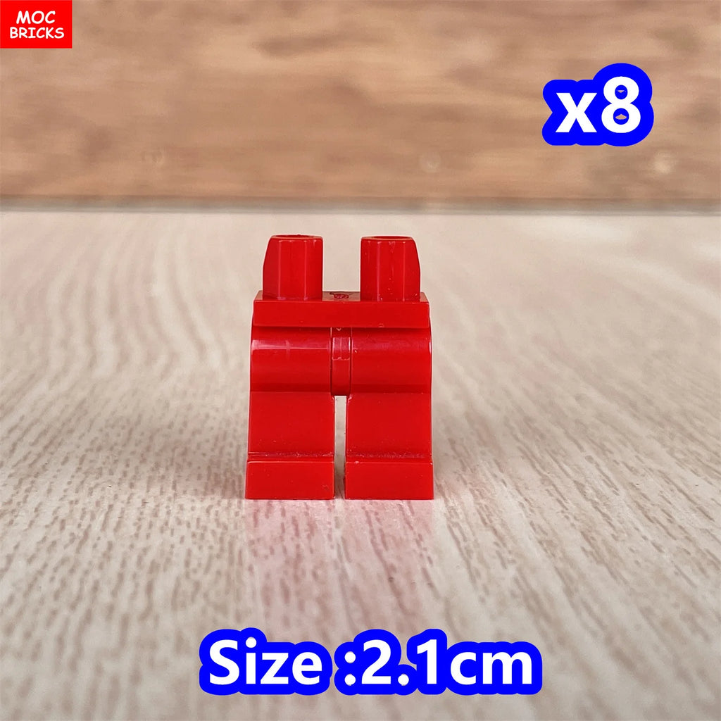 8pcs/lot MOC Bricks Blank Pants legs Body Wear Figure Accessory Assembled Building Blocks Toy Kids Plastic Dolls