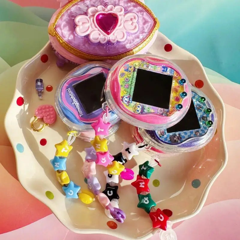 New Tamagotchi Uni Transparent Tpu Soft Case Sparkling Clear Shell Shockproof With Lanyard And Charging Port Gifts For Girls