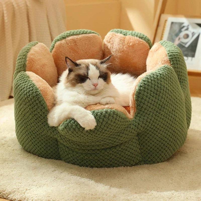 Bed House Lovely Cactus Flower Puppy Kennels Mat Winter Warm Beds Dropshipping