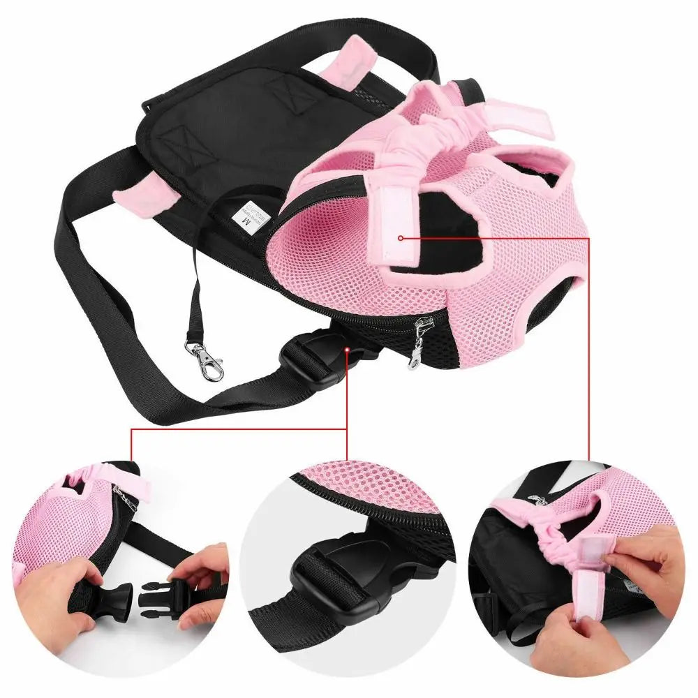Adjustable Dog Front Carrier Legs Out Dog Backpack Carrier Pet Carrier Backpack for Small Dogs Cats and Puppies