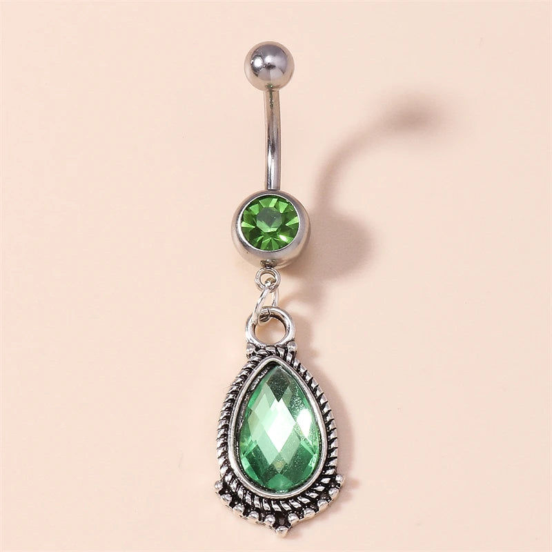 Fashion Fruit Cherry Belly Button Rings Sexy Navel Rings Belly Piercing Body Jewelry for Women Girl Party Holiday Jewelry Gifts