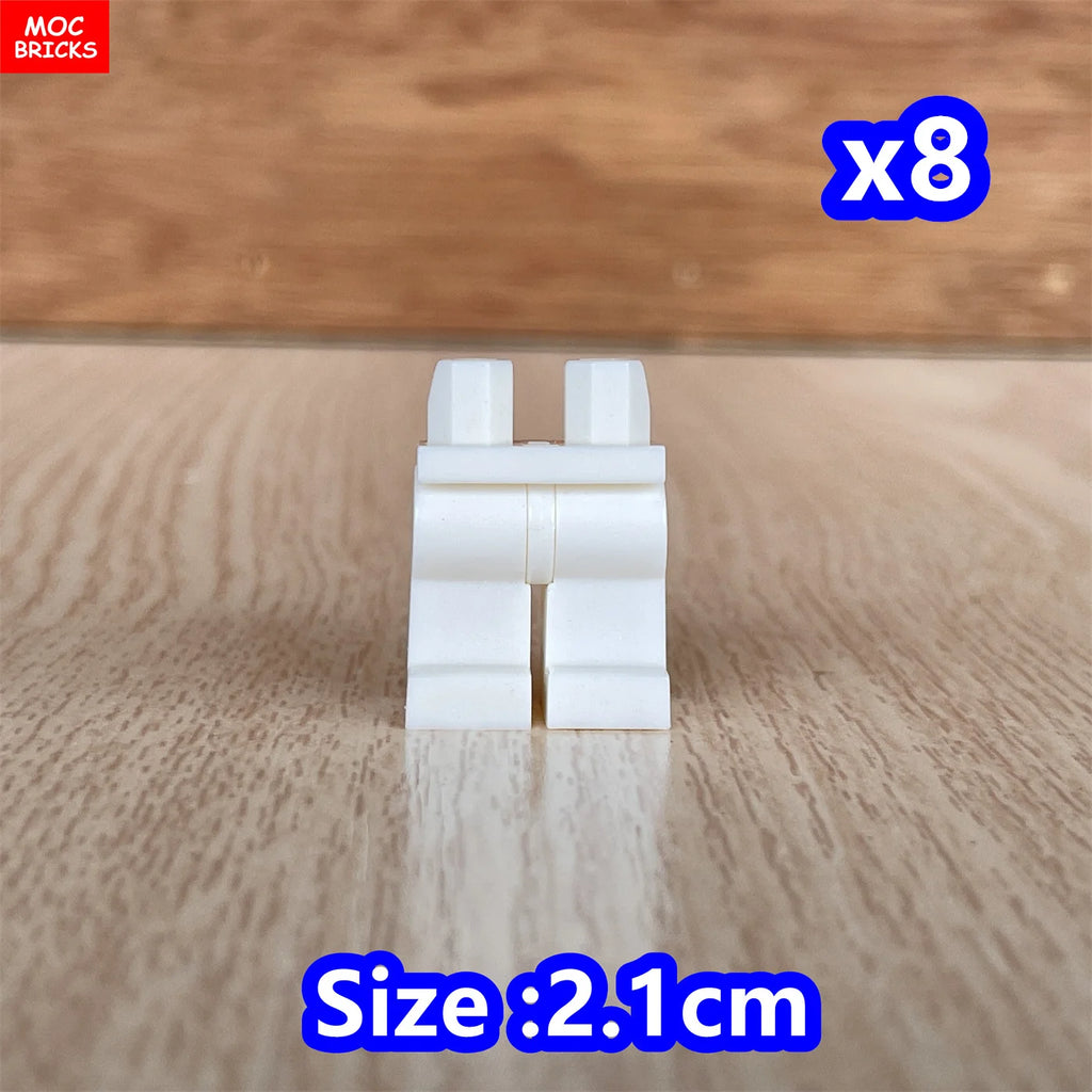 8pcs/lot MOC Bricks Blank Pants legs Body Wear Figure Accessory Assembled Building Blocks Toy Kids Plastic Dolls