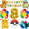 Pokemon Birthday Party Supplies Pikachu Party Decorations Foil Balloons Blowouts Tableware Plate Napkin Baby Shower Supplies Toy