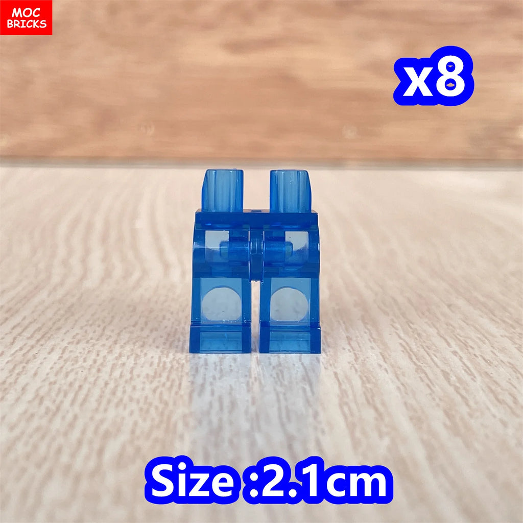 8pcs/lot MOC Bricks Blank Pants legs Body Wear Figure Accessory Assembled Building Blocks Toy Kids Plastic Dolls