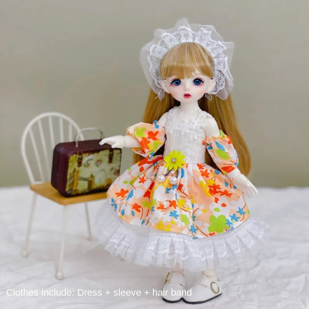 New Elegant 30cm Doll Clothes Pretty Casual Doll Dress Cute 1/6 BJD Doll Outfit Set