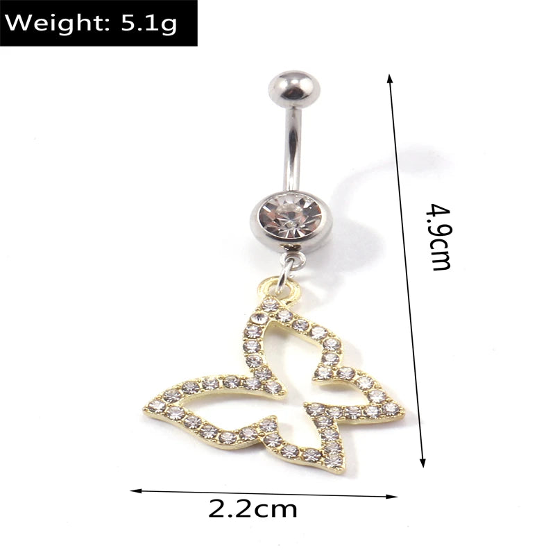 Fashion Fruit Cherry Belly Button Rings Sexy Navel Rings Belly Piercing Body Jewelry for Women Girl Party Holiday Jewelry Gifts