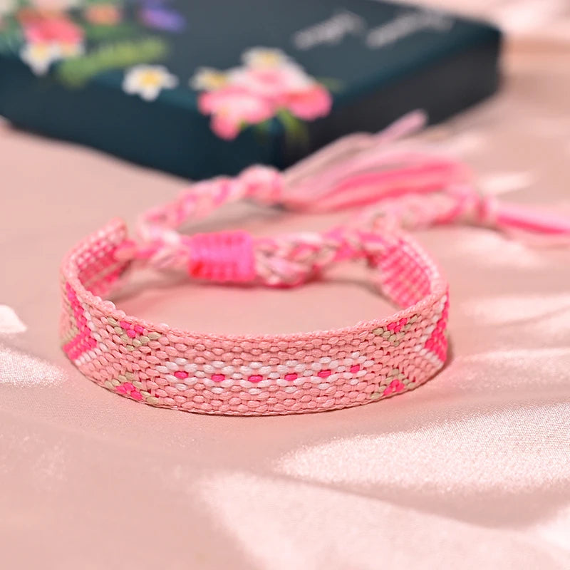 12 Colors Bohemia Friendship Tassel Bracelet for Women Fashion Cotton Rope Weaveing Summer Beach Boho Girl Bracelets