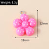 15pcs New Mix Kawaii Summer Vacation Pink Flower Heart Butterfly Ice Cream Star Resin Earrings Charms Diy Jewelry Making Pendant