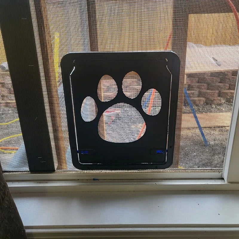 Large Small Dog and Cat Screen Door, Lockable Self-Closing Function, Sturdy Pet Door Easy Safe Freely Enter House Outdoor Window